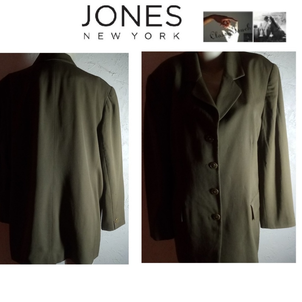 Jones New York Olive Green Blazer Size 18W